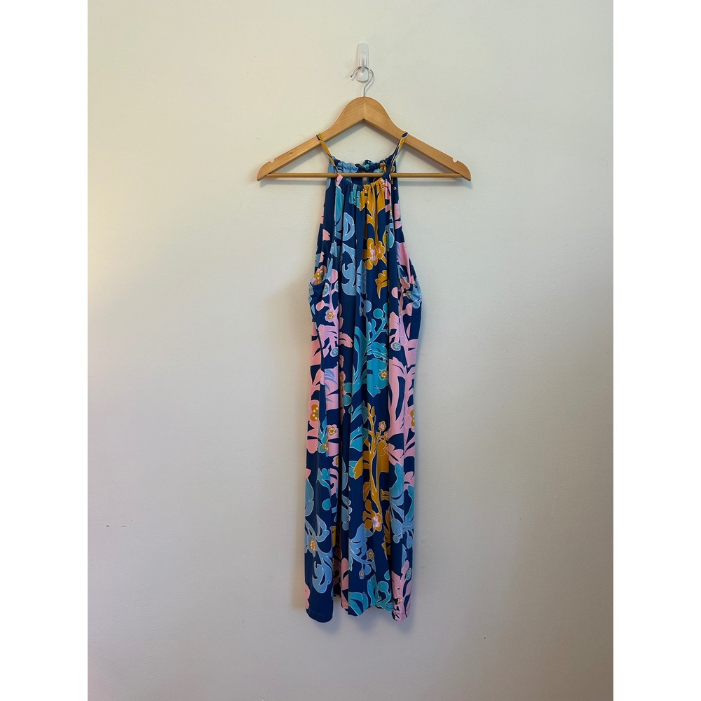 J.McLaughlin Floral Halter Neck Dress | Size XL